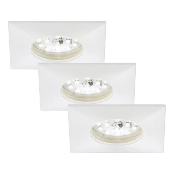 Briloner 7205-036 - ΣΕΤ 3x Χωνευτό φωτιστικό οροφής μπάνιου LED ATTACH LED/5W/230V IP44 λευκό