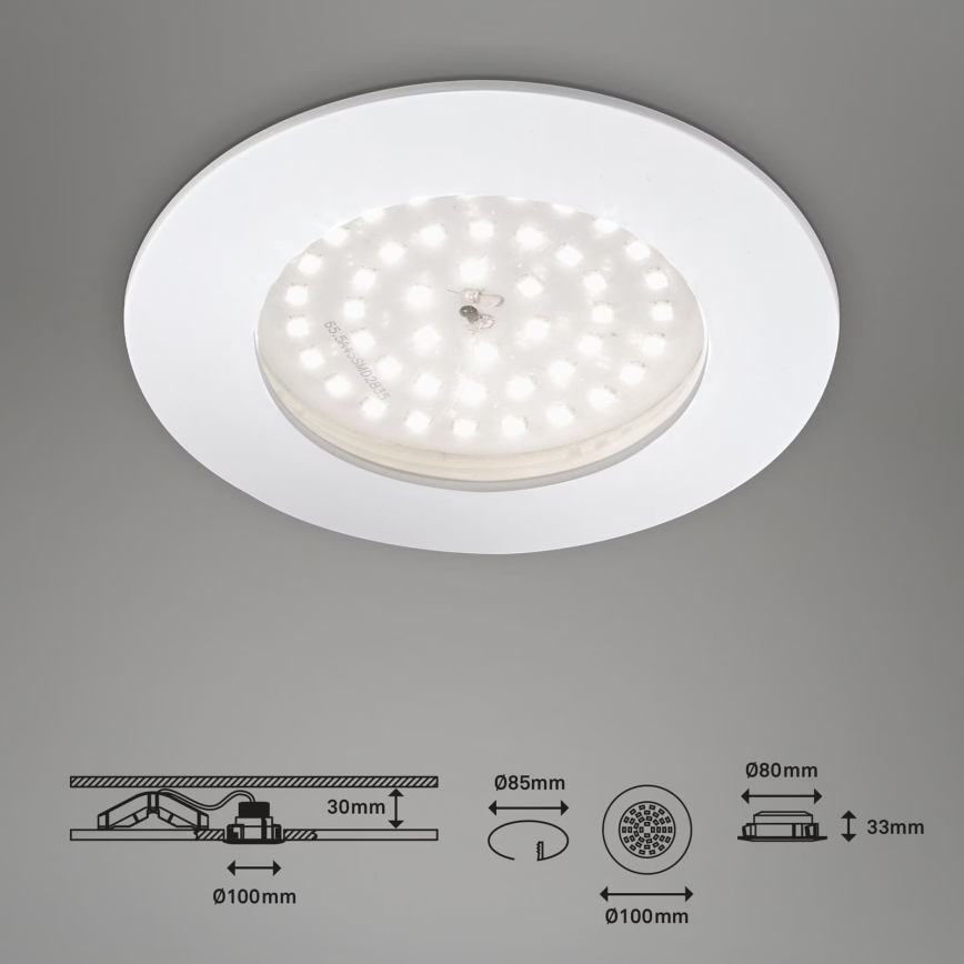 Briloner 7206-016 - Κρεμαστό φωτιστικό οροφής μπάνιου LED LED/10,5W/230V IP44