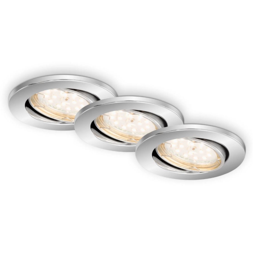 Briloner 7219-038 - ΣΕΤ 3x LED Dimmable χωνευτό φωτιστικό μπάνιου 1xGU10/5W/230V IP23