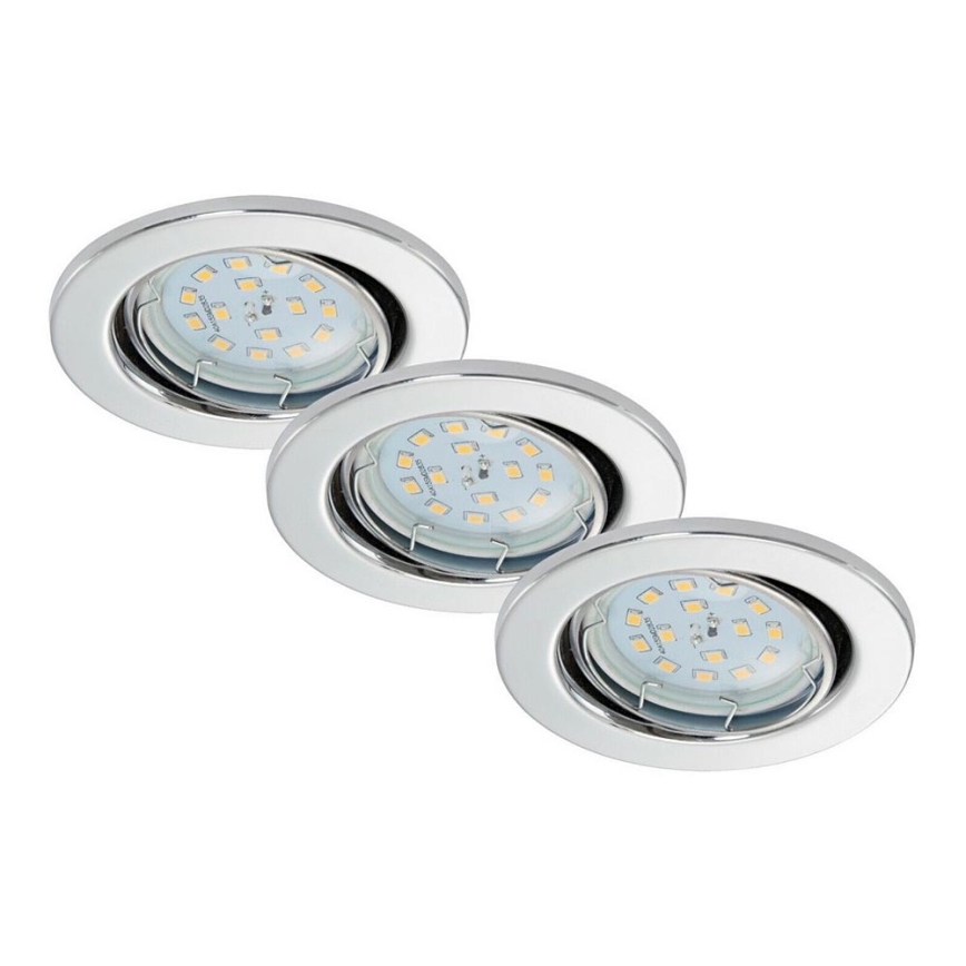 Briloner 7220-038 - ΣΥΣΚΕΥΑΣΙΑ 3x LED Χωνευτά φωτιστικά μπάνιου FIT 1xGU10/5W/230V