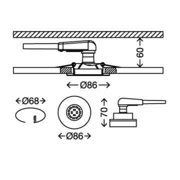 Briloner 7220-038 - ΣΥΣΚΕΥΑΣΙΑ 3x LED Χωνευτά φωτιστικά μπάνιου FIT 1xGU10/5W/230V