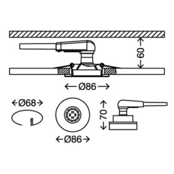 Briloner 7277-038 - ΣΕΤ 3x LED Dimmable χωνευτό φωτιστικό μπάνιου 1xGU10/5W/230V IP23