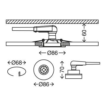 Briloner 7277-039 - ΣΕΤ 3x LED Dimmable χωνευτό φωτιστικό μπάνιου 1xGU10/5W/230V IP23