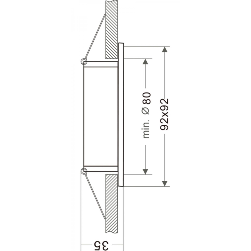 Deko-Light 110022 - Χωνευτό φωτιστικό SIRRAH 1xGU5,3-MR16/35W/12V