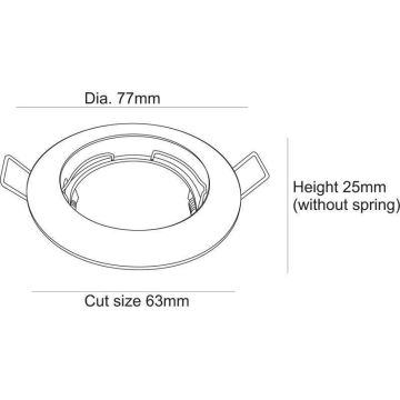 Deko-Light 120017 - Χωνευτό φωτιστικό RUND 1xGU5,3-MR16/35W/12V λευκό