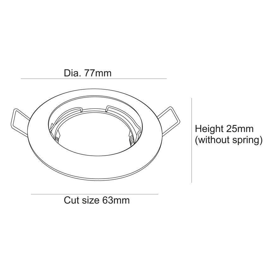 Deko-Light 120017 - Χωνευτό φωτιστικό RUND 1xGU5,3-MR16/35W/12V λευκό