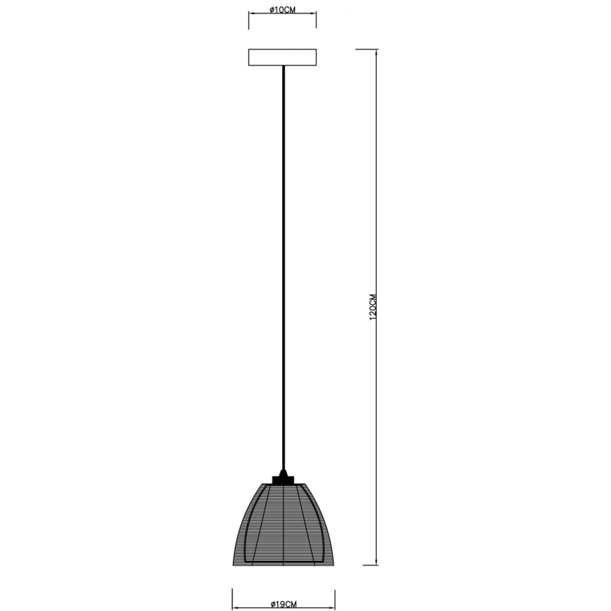 Deko-Light 342025 -  Κρεμαστό φωτιστικό οροφής FILO 1xE27/60W/230V διάμετρος 19 cm ασημί