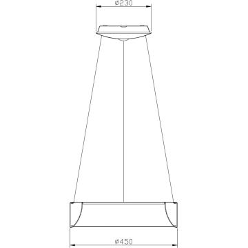 Deko-Light 342122 - Led Dimmable κρεμαστό φωτιστικό οροφής SCULPTORIS LED/27W/230V 3000K διάμετρος 45 cm