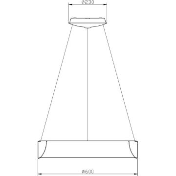 Deko-Light 342125 - Led Dimmable κρεμαστό φωτιστικό οροφής SCULPTORIS LED/27W/230V 4000K διάμετρος 60 cm