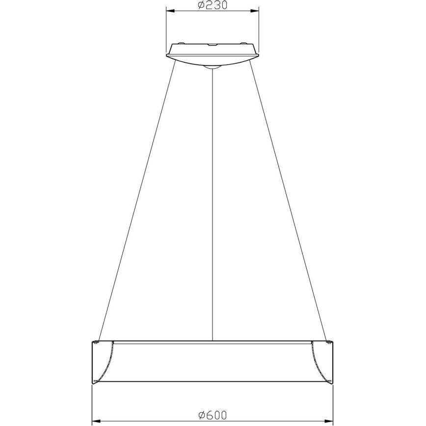 Deko-Light 342125 - Led Dimmable κρεμαστό φωτιστικό οροφής SCULPTORIS LED/27W/230V 4000K διάμετρος 60 cm