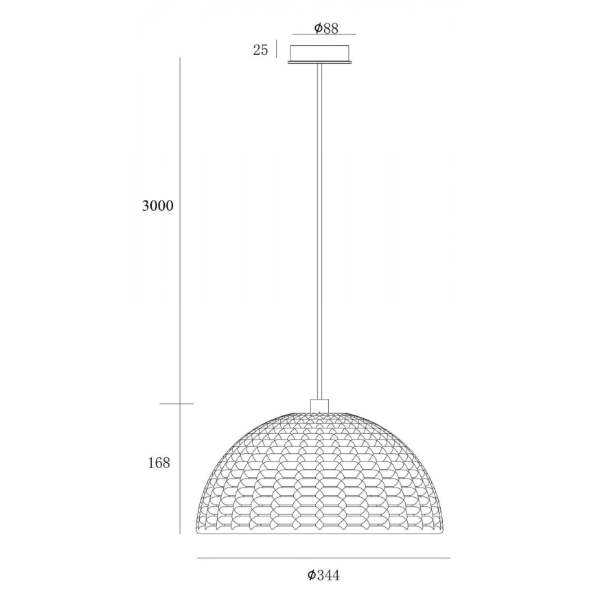 Deko-Light 342143 -  Κρεμαστό φωτιστικό οροφής BASKET 1xE27/40W/230V διάμετρος 35 cm