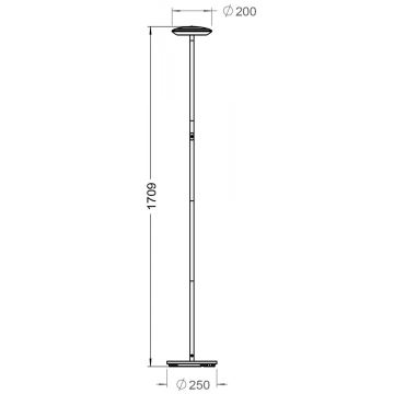 Deko-Light 343029 - Επιδαπέδια λάμπα dimming LED BERMUDA LED/18W/230V 3000K λευκό