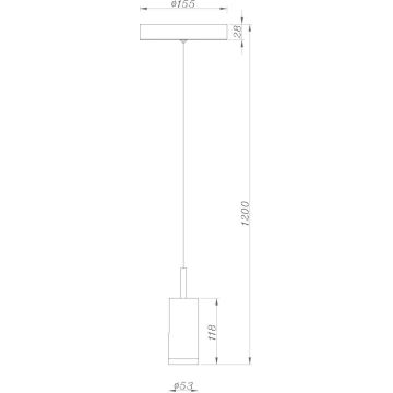 Deko-Light 348037 - Led Dimmable κρεμαστό φωτιστικό οροφής DABIH LED/7,2W/230V 3000K λευκό