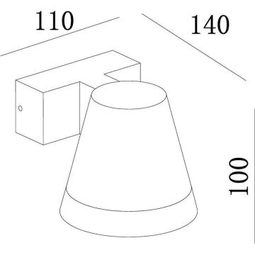 Deko-Light 731076 - Επιτοίχιο φωτιστικό εξωτερικού χώρου LED SERPENTIS LED/6,2W/230V IP54 μαύρο