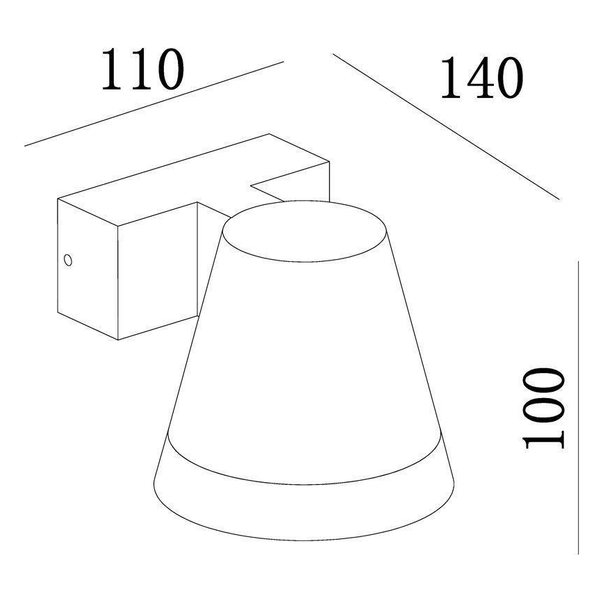 Deko-Light 731076 - Επιτοίχιο φωτιστικό εξωτερικού χώρου LED SERPENTIS LED/6,2W/230V IP54 μαύρο