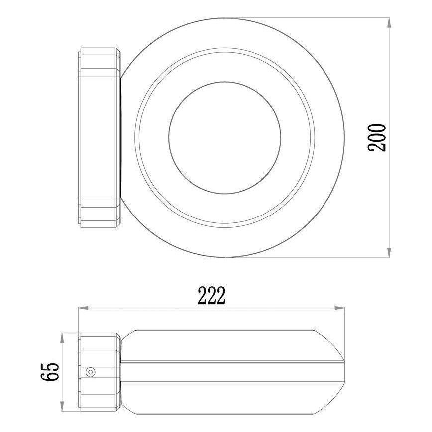 Deko-Light 731081 - Επιτοίχιο φωτιστικό εξωτερικού χώρου LED MUSCAE LED/13W/230V IP54 ανθρακί