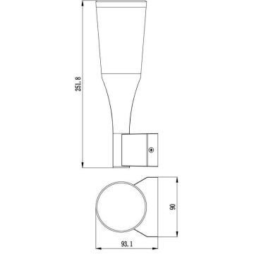 Deko-Light 731083 - Επιτοίχιο φωτιστικό εξωτερικού χώρου LED BESSMA LED/9,6W/230V IP54 ανθρακί