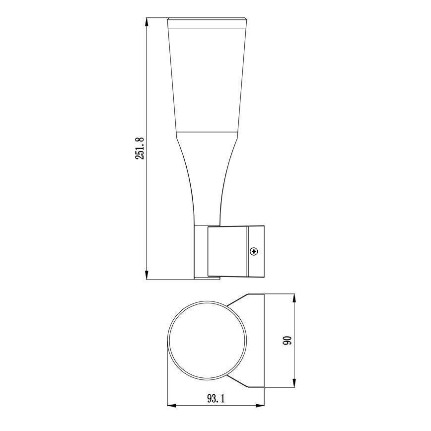 Deko-Light 731083 - Επιτοίχιο φωτιστικό εξωτερικού χώρου LED BESSMA LED/9,6W/230V IP54 ανθρακί