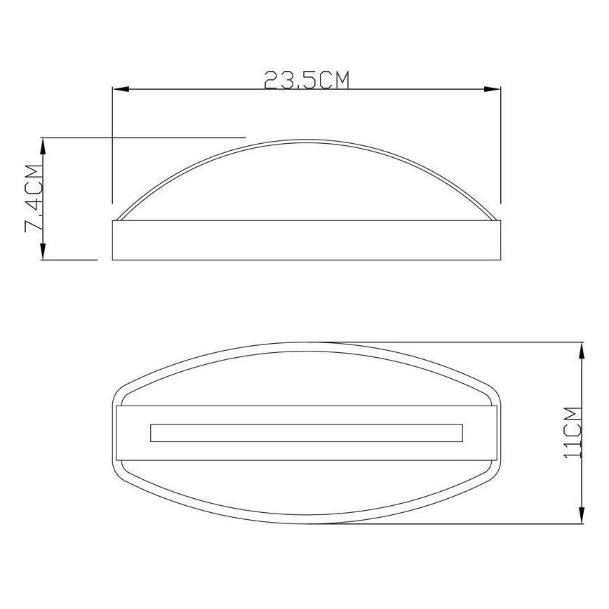 Deko-Light 731093 - Επιτοίχιο φωτιστικό εξωτερικού χώρου LED ERIDANI LED/13W/230V IP44 ανθρακί