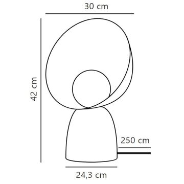 DFTP by Nordlux - Eπιτραπέζια λάμπα HELLO 1xE14/25W/230V γκρι