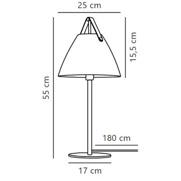 DFTP by Nordlux - Eπιτραπέζια λάμπα STRAP 1xE27/40W/230V λευκό