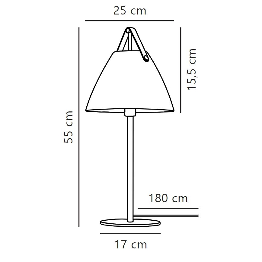 DFTP by Nordlux - Eπιτραπέζια λάμπα STRAP 1xE27/40W/230V λευκό