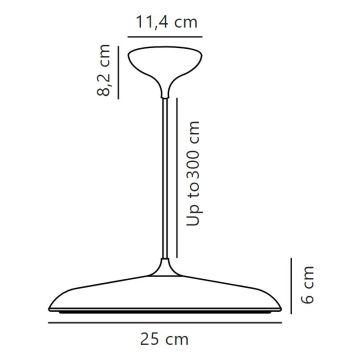 DFTP by Nordlux - Led Dimmable κρεμαστό φωτιστικό οροφής ARTIST LED/14W/230V διάμετρος 25 cm μπεζ