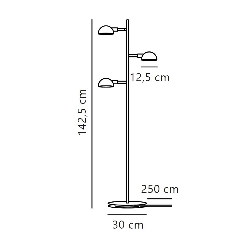 DFTP by Nordlux - Επιδαπέδια λάμπα NOMI 3xE14/8W/230V μαύρο