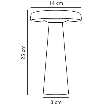 DFTP by Nordlux - Επιτραπέζια λάμπα dimming LED εξωτερικού χώρου ARCELLO LED/2,8W/3,7V IP54