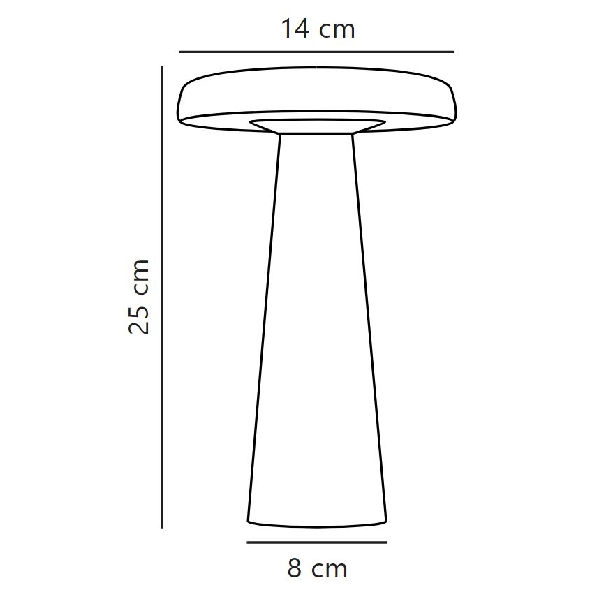 DFTP by Nordlux - Επιτραπέζια λάμπα dimming LED εξωτερικού χώρου ARCELLO LED/2,8W/3,7V IP54