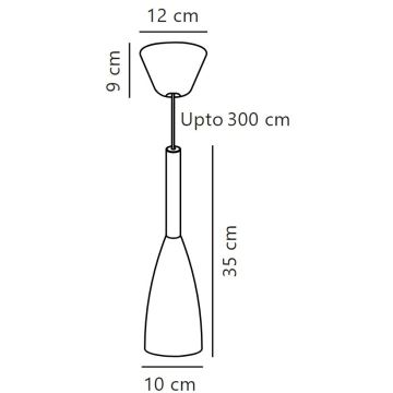 DFTP by Nordlux - Κρεμαστό φωτιστικό οροφής PURE 1xE27/40W/230V διάμετρος 10 cm μαύρο/καρυδιά