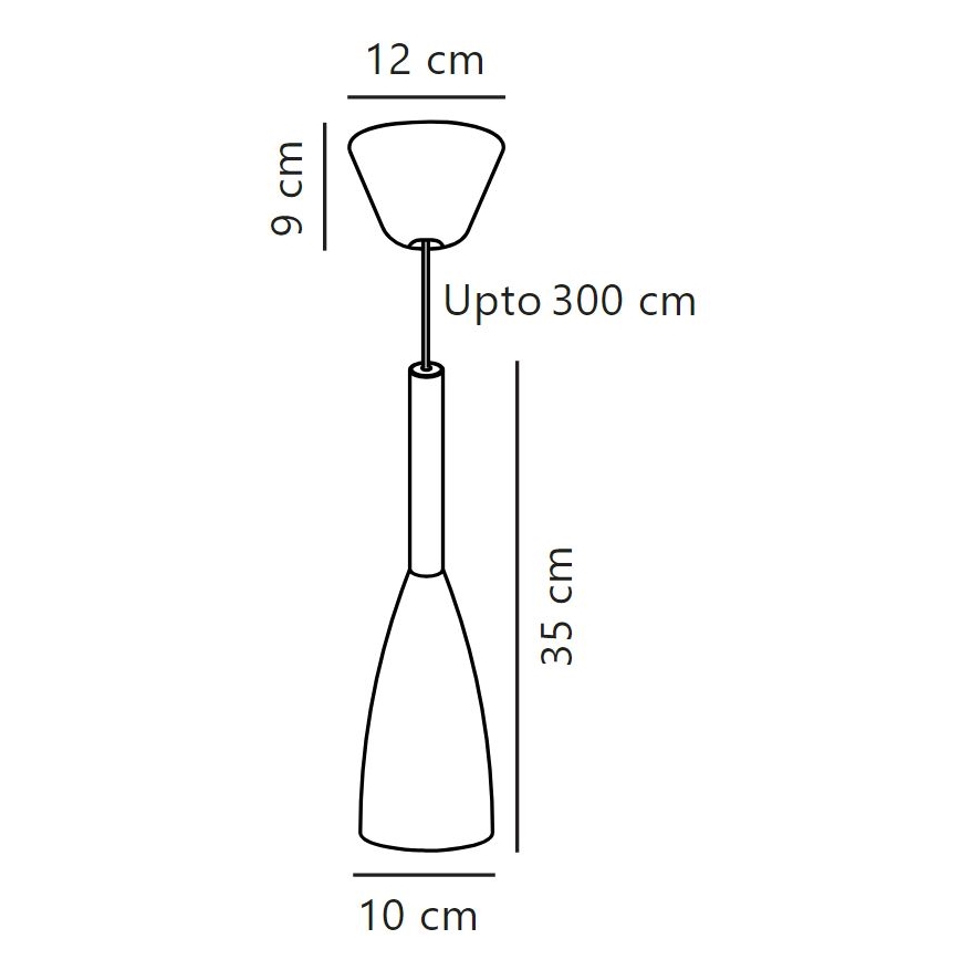 DFTP by Nordlux - Κρεμαστό φωτιστικό οροφής PURE 1xE27/40W/230V διάμετρος 10 cm μαύρο/καρυδιά