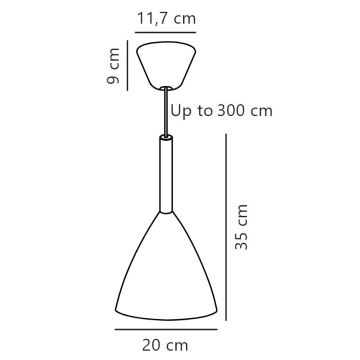 DFTP by Nordlux -Κρεμαστό φωτιστικό οροφής PURE 1xE27/40W/230V διάμετρος 20 cm λευκό/σταχτί