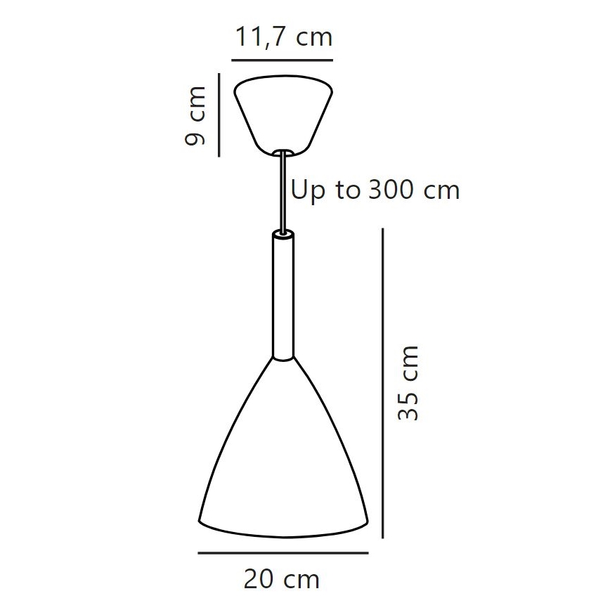 DFTP by Nordlux -Κρεμαστό φωτιστικό οροφής PURE 1xE27/40W/230V διάμετρος 20 cm λευκό/σταχτί