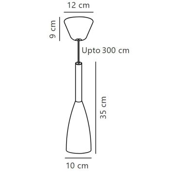 DFTP by Nordlux - Κρεμαστό φωτιστικό οροφής PURE 1xE27/40W/230V διάμετρος 10 cm λευκό/καρυδιά