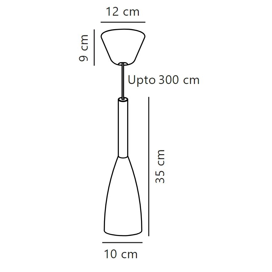 DFTP by Nordlux - Κρεμαστό φωτιστικό οροφής PURE 1xE27/40W/230V διάμετρος 10 cm λευκό/καρυδιά