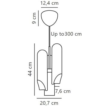 DFTP by Nordlux - Κρεμαστό φωτιστικό οροφής ROCHELLE 3xGU10/15W/230V