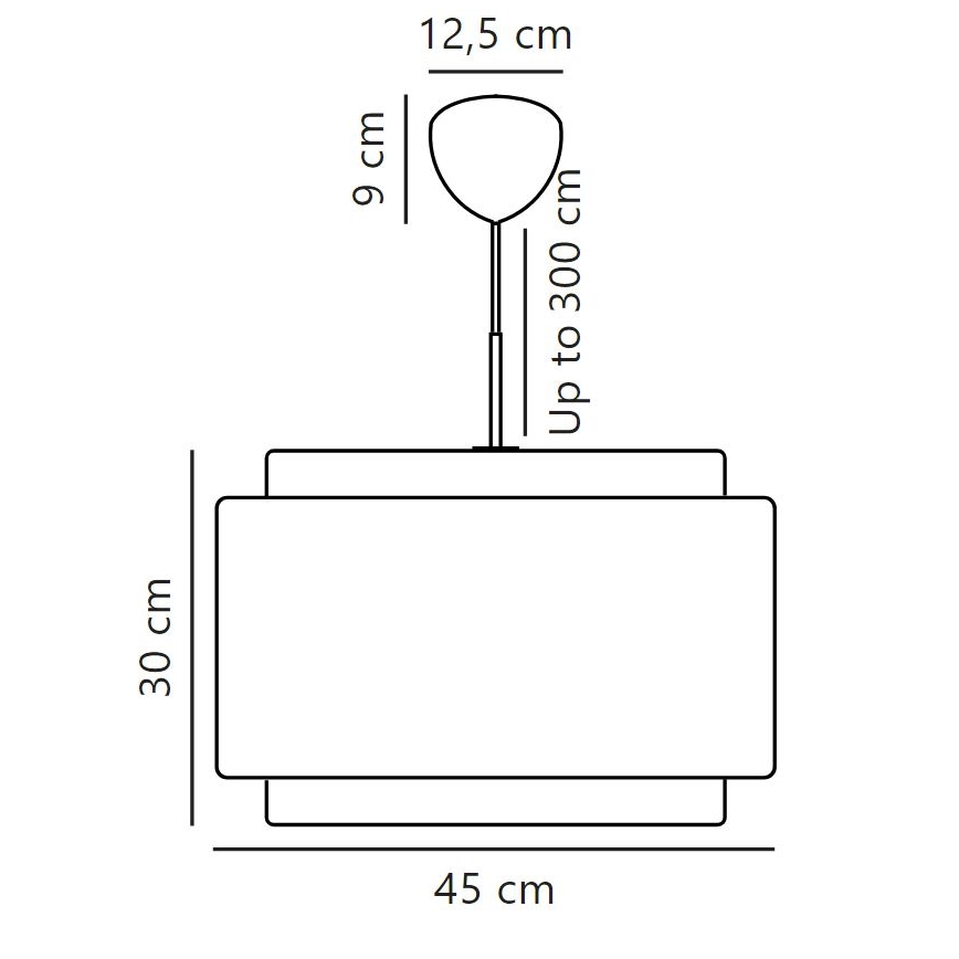 DFTP by Nordlux - Κρεμαστό φωτιστικό οροφής TAKAI 1xE27/25W/230V