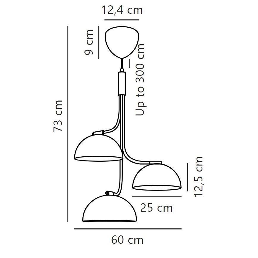 DFTP by Nordlux - Κρεμαστό φωτιστικό οροφής TULLIO 3xE14/25W/230V λευκό