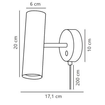 DFTP by Nordlux - Προβολέας τοίχου MIB 1xGU10/8W/230V λευκό