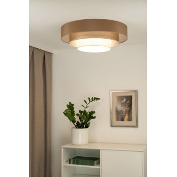 Duolla - Φωτιστικό οροφής LED LUNETA LED/26W/230V διάμετρος 60 cm 4000K καφέ/χρυσαφί/λευκό