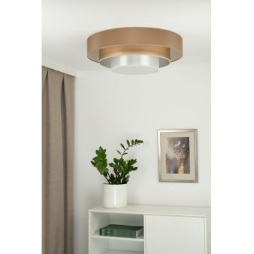 Duolla - Φωτιστικό οροφής LED LUNETA LED/26W/230V διάμετρος 60 cm 4000K καφέ/χρυσαφί/λευκό