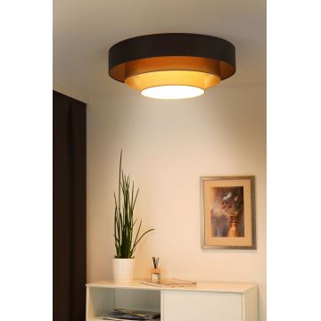 Duolla - Φωτιστικό οροφής LED LUNETA LED/26W/230V διάμετρος 60 cm 4000K καφέ/χρυσαφί/κρεμ