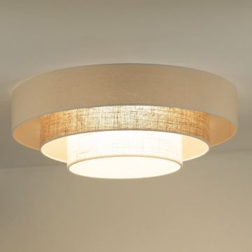 Duolla - Φωτιστικό οροφής LED LUNETA LED/26W/230V διάμετρος 60 cm 4000K κρεμ/καφέ