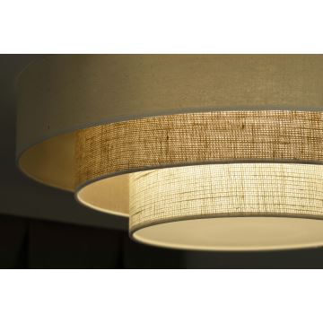 Duolla - Φωτιστικό οροφής LED LUNETA LED/26W/230V διάμετρος 60 cm 4000K κρεμ/καφέ