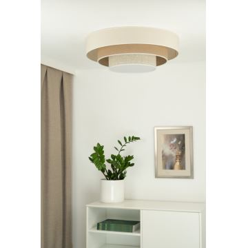 Duolla - Φωτιστικό οροφής LED LUNETA LED/26W/230V διάμετρος 60 cm 4000K κρεμ/καφέ