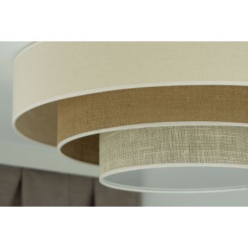 Duolla - Φωτιστικό οροφής LED LUNETA LED/26W/230V διάμετρος 60 cm 4000K κρεμ/καφέ