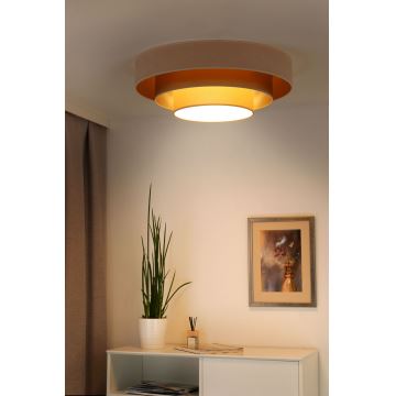 Duolla - Φωτιστικό οροφής LED LUNETA LED/26W/230V διάμετρος 60 cm 4000K κρεμ/χρυσαφί/μπεζ