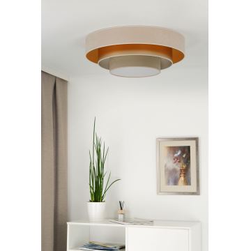 Duolla - Φωτιστικό οροφής LED LUNETA LED/26W/230V διάμετρος 60 cm 4000K κρεμ/χρυσαφί/μπεζ