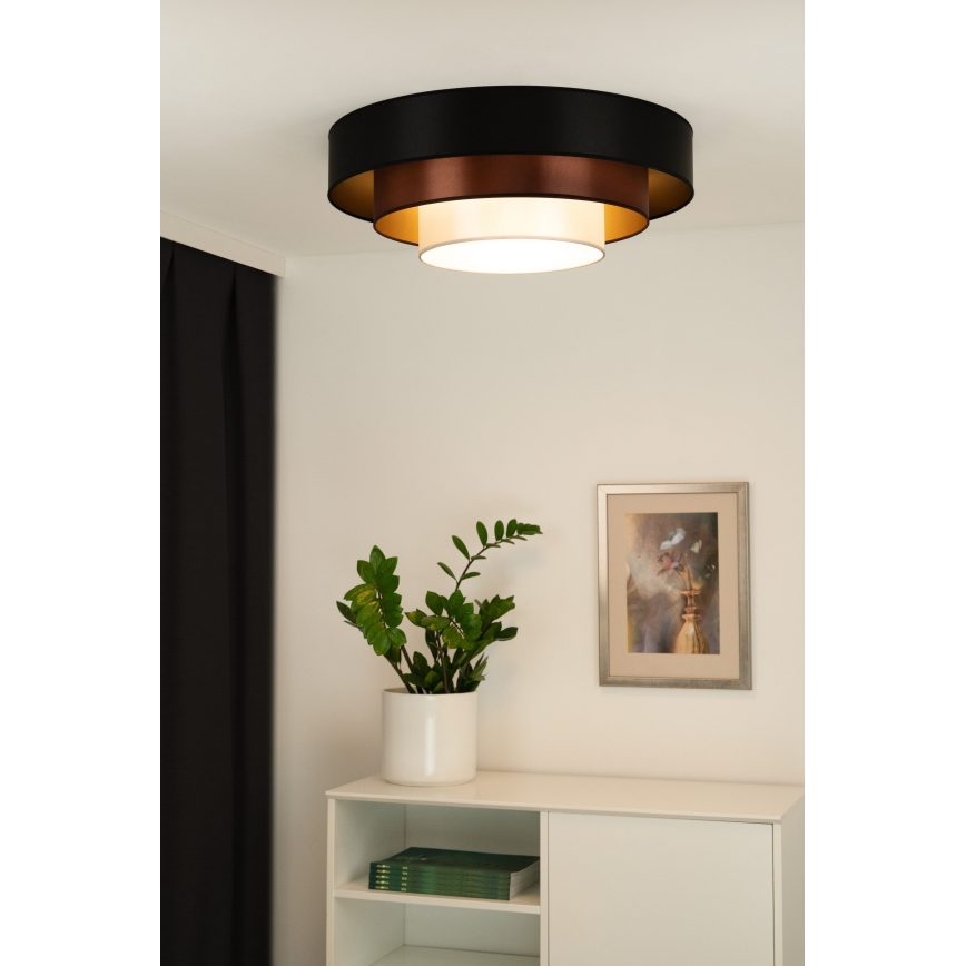 Duolla - Φωτιστικό οροφής LED LUNETA LED/26W/230V διάμετρος 60 cm 4000K μαύρο/χαλκός/λευκό